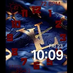 Paul Patron - Classic LV Red Blue Gold Timepiece