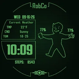 Pip Boy Round with Ambient Screen (Updated)