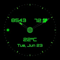 Neon green glow
