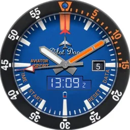 Pilot Dog Aviator Sport Dual Time Combo Diver 4