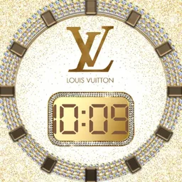 Designer digital watch face