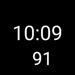 Minimal Big Font Time Heart Rate