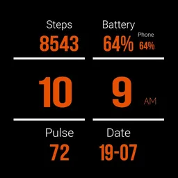 Gear S3 Dashboard Daytime Orange Improved