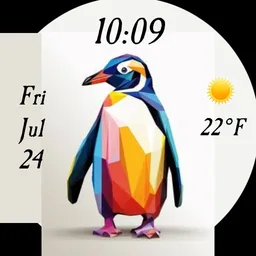 Geometric art penguin
