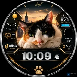 Chat Lilou Cadran personnalisé