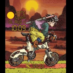Goku bicycling