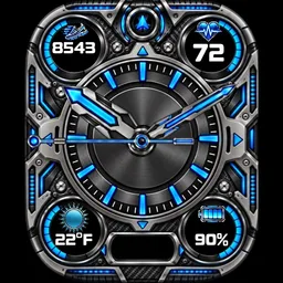 TimeDesignClocks – CYBERFORGE BLUE X