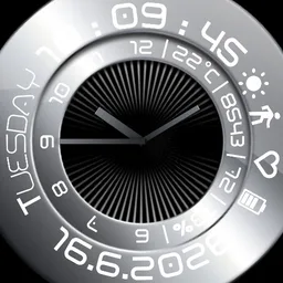 Metal Circular digital and analog upicolor b2