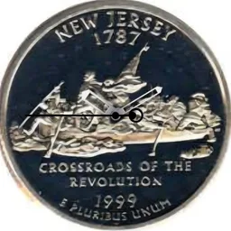 Cupronickel, U.S., Washington Quarter, NJ, 1999