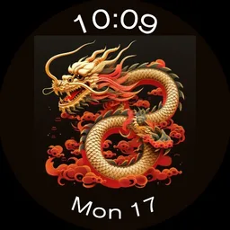 Golden Chinese dragon