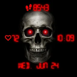 Skull red eyes