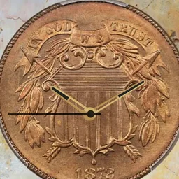 Bronze, 2 Cents, 1872