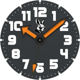 Matte Black Bunny Orange