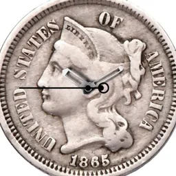 Cupronickel, U.S., 3 cent piece, 1865