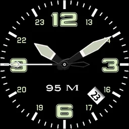 Basic analog with date and second hand v1