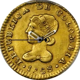 Gold, Gran Colombia, 1 Escudo, 1823