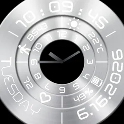 Metal Circular digital and analog upicolor b4