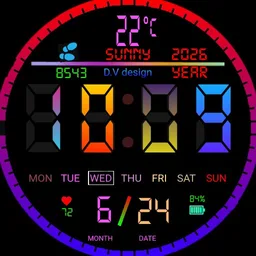 digital color watch
