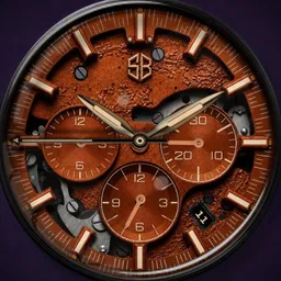Sculpted Orange Timepiece