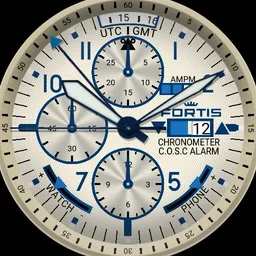 Fortis Blue on White Face