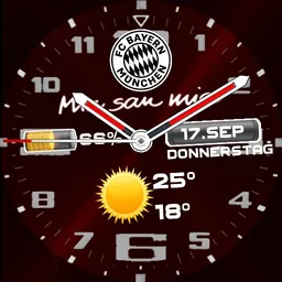 FCB Design mit Akku, Datum, Wetter