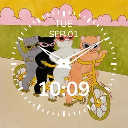 Cats biking