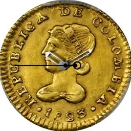 Gold, Gran Colombia, 1 Escudo, 1823