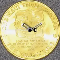Brass, Maui Trade Dollar, Hawaii, 1992