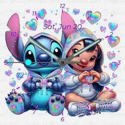 Tie dye Lilo and Stitch