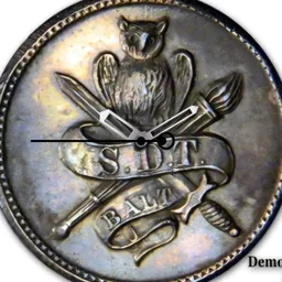 Brass, Baltimore Turner Union 5 Cent Token, 1850s
