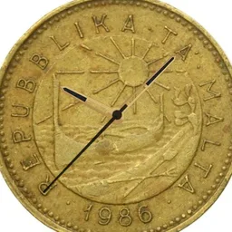 Nickel-Brass, Malta, 1 Cent, 1986