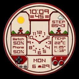 Famicom Retro Pixel Watch (Round Watch)