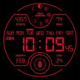 LUNAR DIGITAL DARK Watch Face