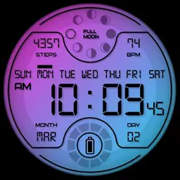LUNAR DIGITAL GRADIENT Watch Face