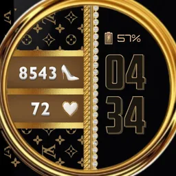 LV digital watch face