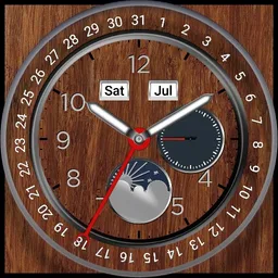 Wooden Day/Date - Sun/Moon