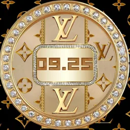 Designer watch face gold