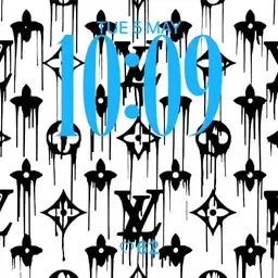 Black and blue and white lv
