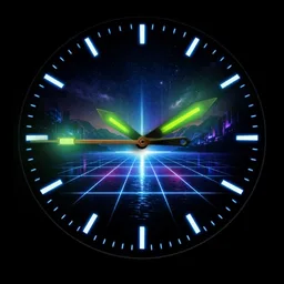 Modern futuristic watch face