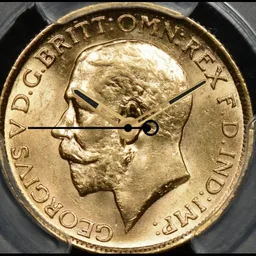 Gold, George V, Australia, Sovereign, 1918