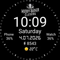 Muddy-Badger Clothing, black informative - Copy