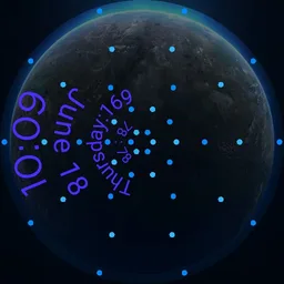 Galaxy Clock copy w/ 12 h clock