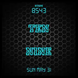 minimalist text time and date