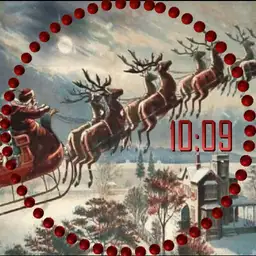 Santa Embarks with a Sleigh Full of Toys