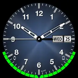 Battery indicator on edge.