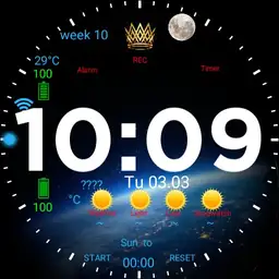MM2: Elegant watch, blue background