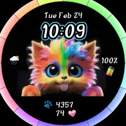 Playful Neon Kitty