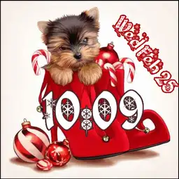 yorkie Christmas shoes