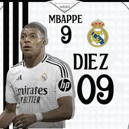 MBAPPE 9. Real Madrid Football Player