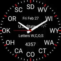 U.S. States--4W, 3C, 3O, 2S